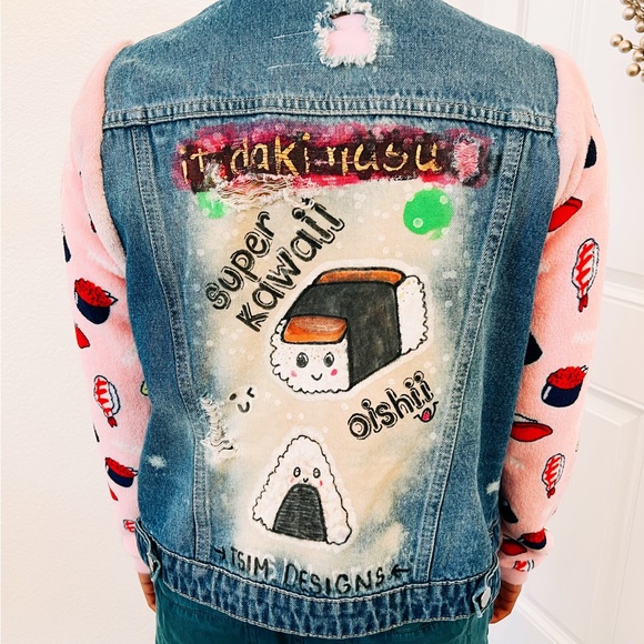 Custom Designed Kawaii Denim Jacket - Picture 2 of 5